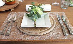 Chemin de Table Sizoweb Abaca Luxe Blanc