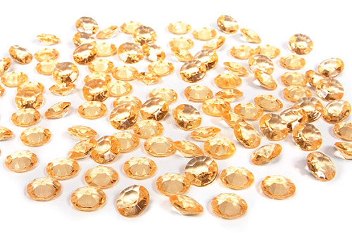 100 Petits Diamants Transparents Décoration Table Mariage Ivoire