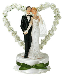 Figurine Mariage Arche Coeur Petites Roses