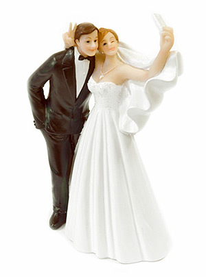 Figurine mariage selfie