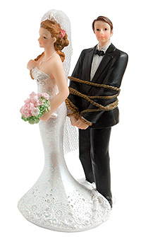 Figurine Mariés Ligotés Corde