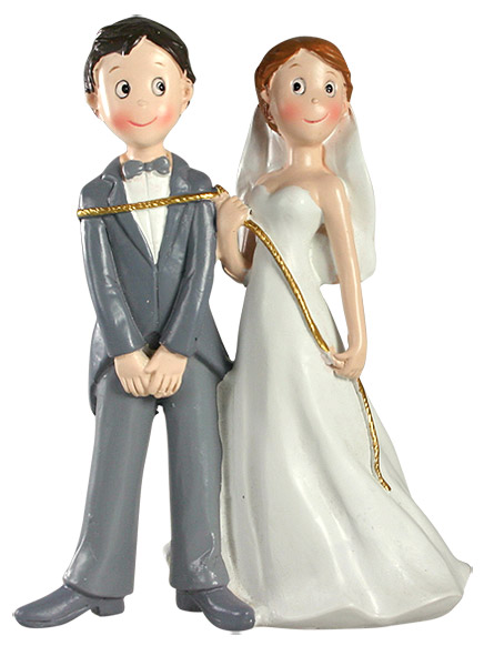 Figurine Maries Moderne Corde Doree Figurine Mariage