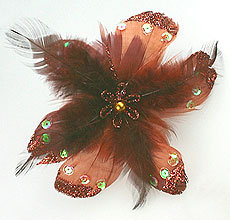 Fleurs Plumes Paillettes Pince Chocolat