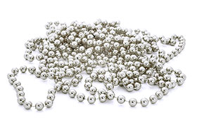 Guirlande Boules Perles Métallisées 8m50 Argent