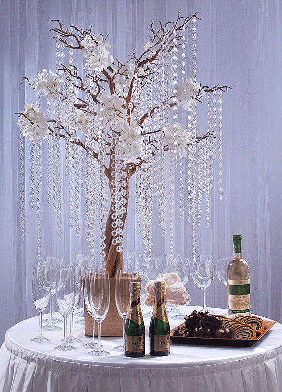 Guirlande Cristal Ronds Plats Mariage  Perles Guirlandes Décoration de  Table