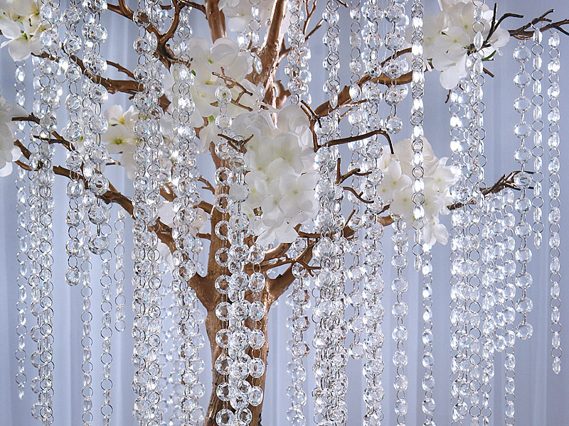 Guirlande Cristal Ronds Plats Mariage  Perles Guirlandes Décoration de  Table