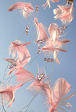 Guirlande Plumes Perles Decoration Mariage Rose