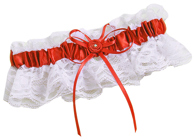 Jarretière Mariée Dentelle Satin Couleur