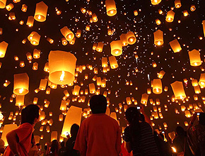 Sky lantern mariage