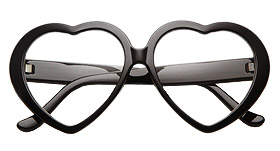 Lunettes Coeur sans Verres Noir