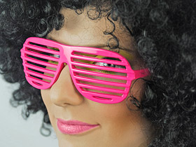 Lunettes Fun sriées fuchsia