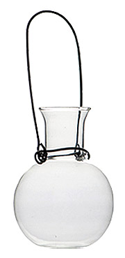 Mini Fiole Verre Anse Métal Décoration Vintage