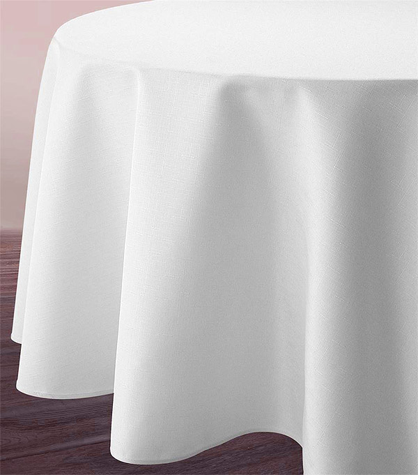 Nappe Ronde Blanche 1er prix Tissu Polyester 3m