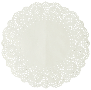 Napperons Papier Dentelle Ronds 26.5 cm Blanc