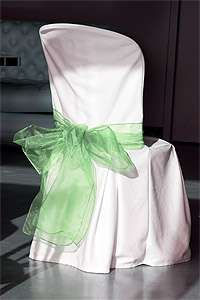 Noeud de chaise organza vert-jade