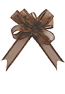 Noeud organza chocolat