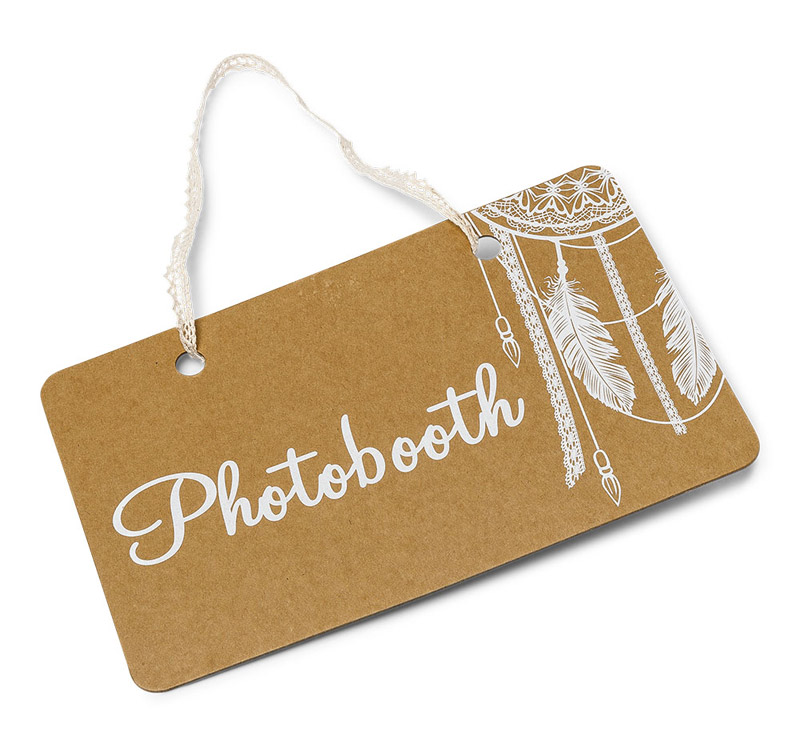 Pancarte Boho Kraft Photobooth