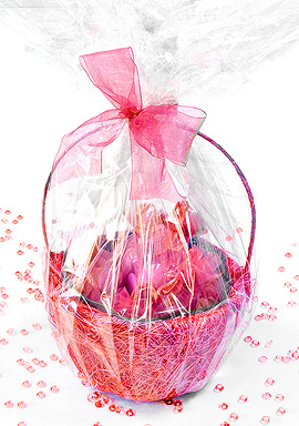 Panier Sizal Pétales de rose