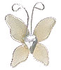 Petit Papillon Strass Décoration Mariage Ivoire