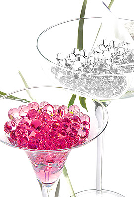 Perles d'Eau dans Vase Martini Géant