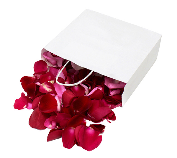 Pétales de Roses Frais Rouges Mariage