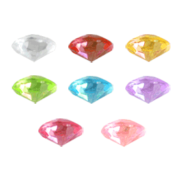 Petits Diamants Facettes Translucides x100