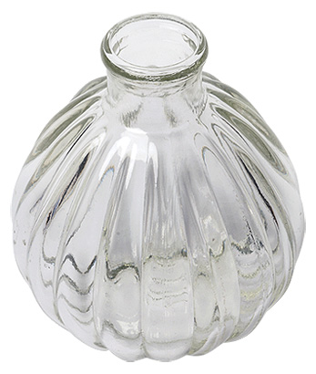 Petit Vase Boule Fiole Vintage Rétro Transparent
