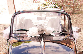 Décoration Voiture Mariage Fleurs