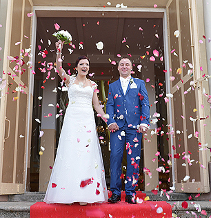 Lancer Pétales de Rose Artificiels Mariage