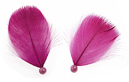 Plumes avec Perles Décoration Mariage Fuchsia