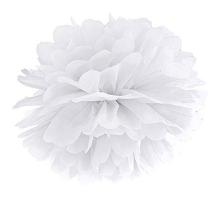 Boule pompon papier de soie rose 25cm, decoration mariage - Badaboum