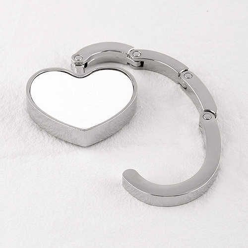 Porte Sac Métal Coeur Blanc pas cher