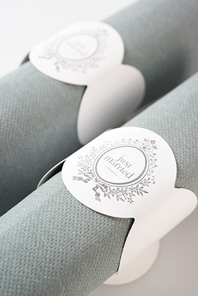 GRANDES Serviettes de Table Papier Mariage Gris