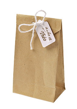 Petit Sachet Cadeau Kraft Vintage pas cher