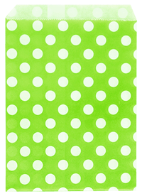 Sachets Papier Bonbons Cadeaux à Pois Vert Anis