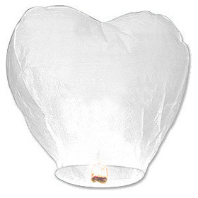 Skylantern Coeur Blanc Pas Cher