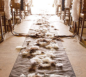 Tapis d' Eglise Mariage Chocolat