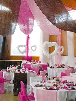 Tenture Mariage pas cher Rose Fuchsia