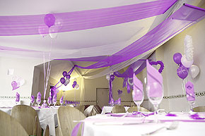 Tenture Mariage Organza Parme