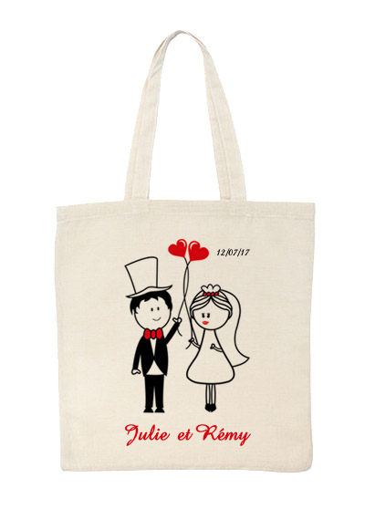 Tote Bag Personnalisé Mariés