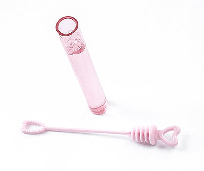 Tube bulle de savon rose