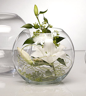 Vase Boule Verre Centre de Table Mariage Transparent