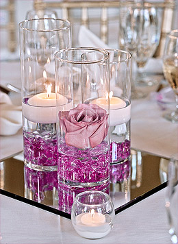 Vase en Verre Droit Transparent Bougie et Eau Centre Table