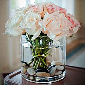 Pot Verre Cylindrique Centre de Table Mariage Transparent