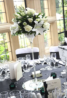Décoration Florale Vase Verre Martini Géant