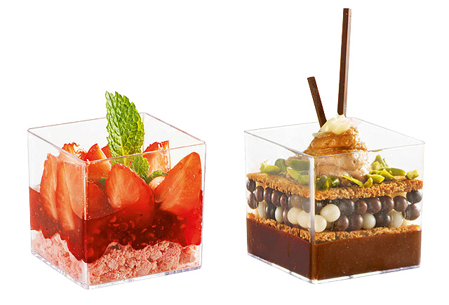 Verrine en plastique jetable