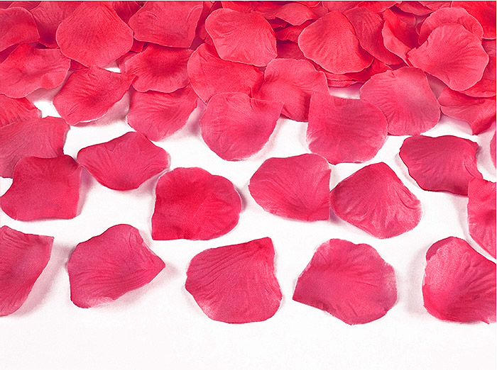 100 Pétales de Rose Artificiels Mariage Fuchsia