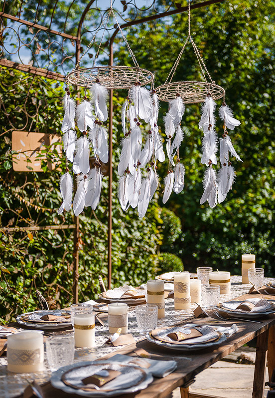 Attrape Reves Suspension Boho Plumes Decoration De Salle Mariage