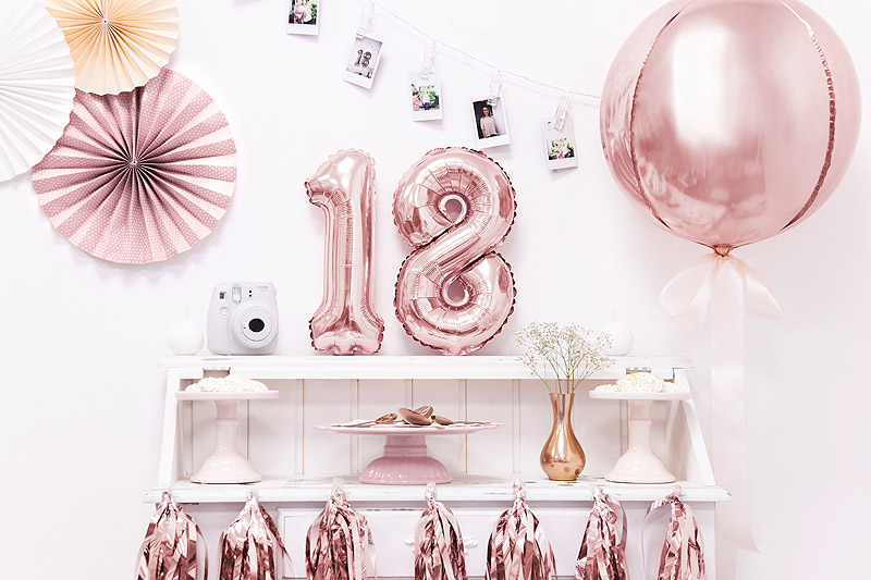 Ballon Gonflable Rose Gold Chiffre 1