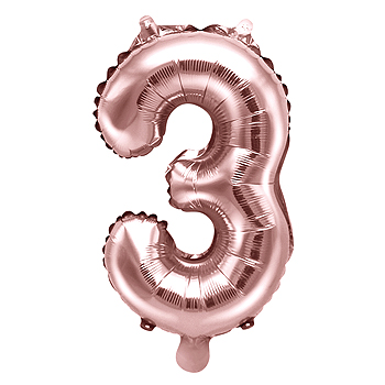 Ballon Chiffre 3 Rose Gold